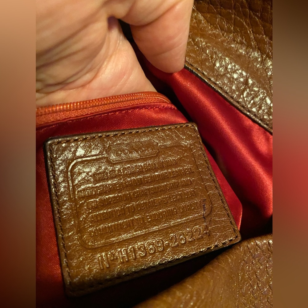 Coach Tan Leather Shoulder Bag vintage - Picture 7 of 9